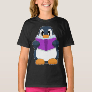 Pinguïn Nerd Boek T-shirt
