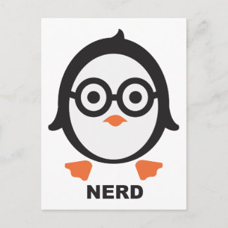 Pinguin - nerd - pinguïn briefkaart
