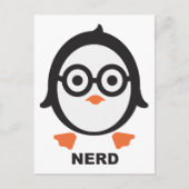 Pinguin - nerd - pinguïn briefkaart (Voorkant)