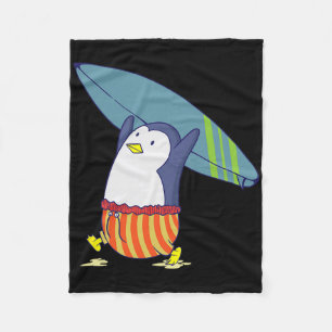 Pinguïn Niets Is Beter Dan Surfen Fleece Deken