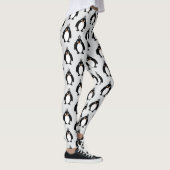 Pinguïn Ontwerp Kies Achtergrondkleur Leggings (Rechts)