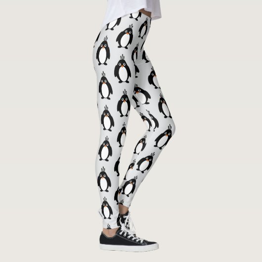 Pinguïn Ontwerp Kies Achtergrondkleur Leggings (Rechts)