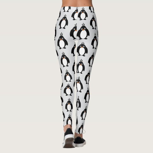 Pinguïn Ontwerp Kies Achtergrondkleur Leggings (Achterkant)