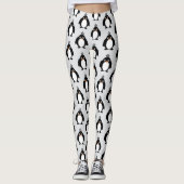 Pinguïn Ontwerp Kies Achtergrondkleur Leggings (Voorkant)