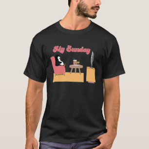 Pinguïn op de bank Mijn zondag T-shirt
