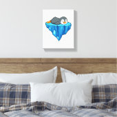Pinguïn op ijskap canvas afdruk (Insitu (Slaapkamer))