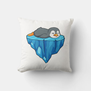 Pinguïn op ijskap kussen
