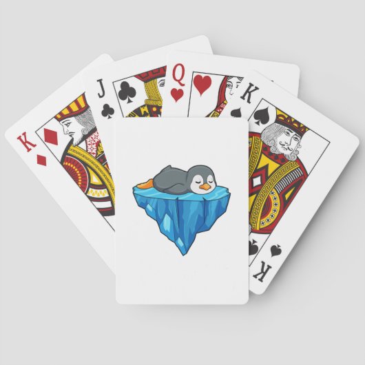 Pinguïn op ijskap pokerkaarten (Achterkant)