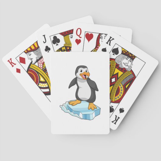 Pinguïn op ijskap pokerkaarten (Achterkant)