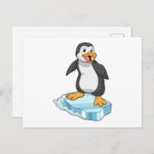 Pinguïn op ijsschots briefkaart (Voorkant / Achterkant)
