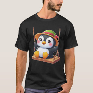 Pinguïn op Swing Speeltuin Swinging Fun T-shirt