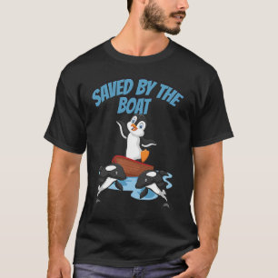 Pinguïn & orca-walvis, opgeslagen door het bootdie t-shirt