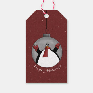 Pinguïn Ornament Cadeaubijslage Cadeaulabel