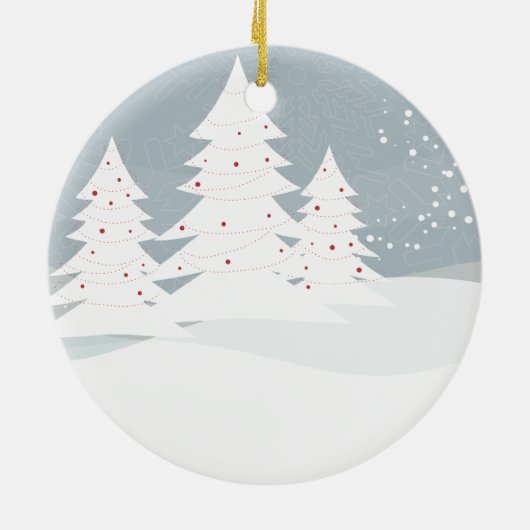 Pinguïn paar houdt van Schattigee kerstversiering Keramisch Ornament (Achterkant)