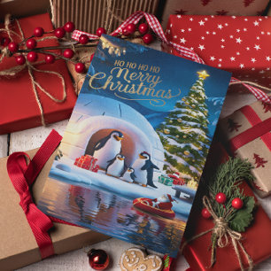 Pinguïn Parade in de Igloo Briefkaart