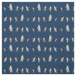 Pinguïn Party Fabric (marine) Stof