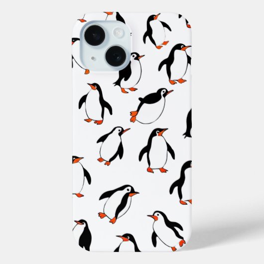 Pinguïn Patroon Telefoon Case (Achterkant)