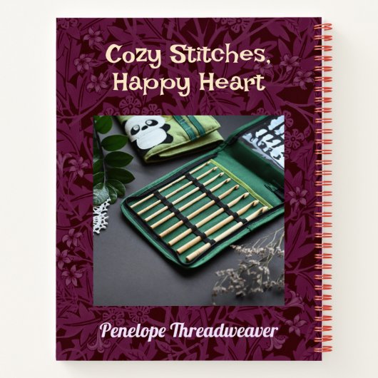 Pinguïn Pensioengeschenken voor Crocheter Moeder O Notitieboek (Achterkant)