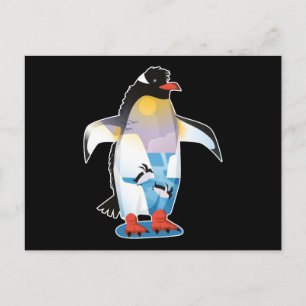 Pinguïn Pinguïns Winter Ontwerp Antarctica Cadeau Briefkaart