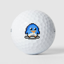 Pinguïn pixel 144p golfballen