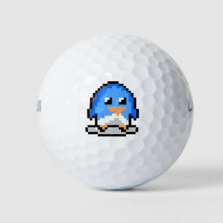 Pinguïn pixel 144p golfballen