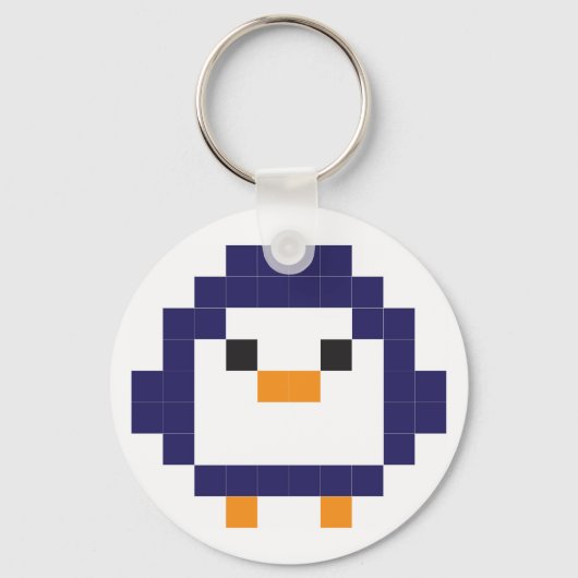 Pinguïn - pixelkunst sleutelhanger (Voorkant)