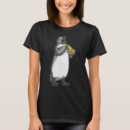 Pinguïn Pizza T-shirt (Voorkant)