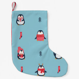 Pinguïn plezier: naadloze grillen. kleine kerstsok