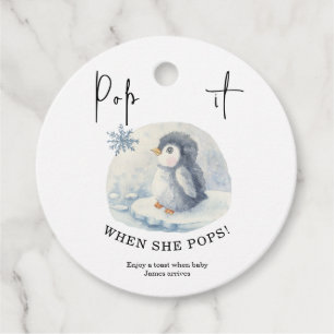 Pinguïn - Pop het Als ze poppen Bedankjes Labels