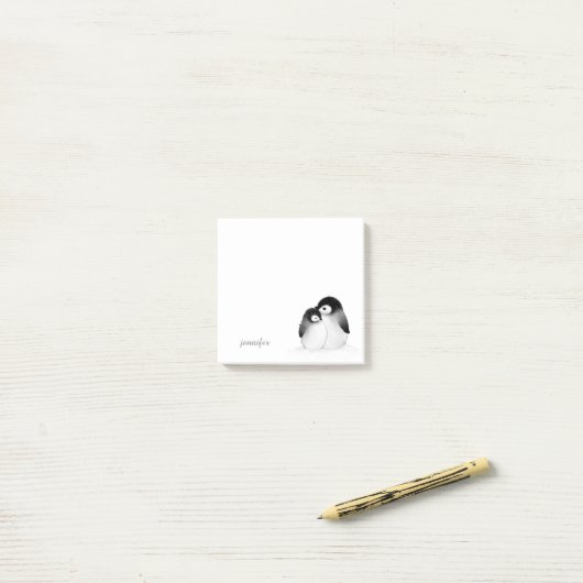 Pinguïn Post-it® notes (Op bureau)
