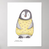 Pinguïn Poster Mooie Gelukkige Pinguïn Babykamer P (Voorkant)