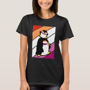 Pinguin Pride Lesbische vlag LGBTQ Proud Ally Prid T-shirt
