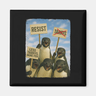 Pinguïn Protest Tegen Tarrifs March Activism Fun Magneet