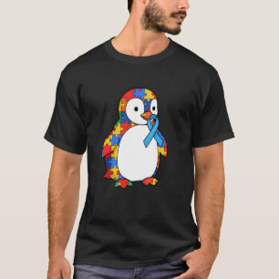 Pinguïn Puzzel Autisme Bewustzijn Autistische Vrou T-shirt