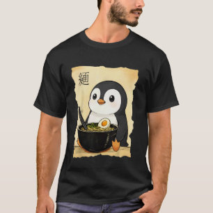 Pinguïn Ramen Japans Kawaii Anime Pinguïn T-shirt