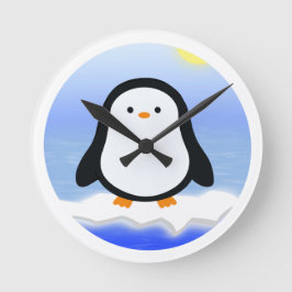 Pinguin  ronde klok