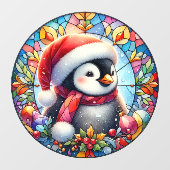 Pinguïn Ronde Raamsluiting Raamsticker (Vel)