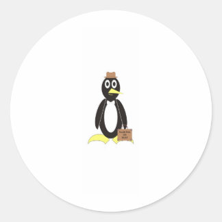 Pinguïn Ronde Sticker
