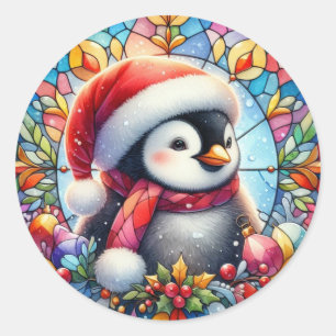 Pinguïn Ronde Stickers