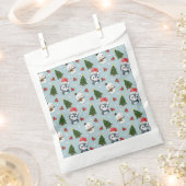 Pinguïn Santa Happy Merry Kerstmis boom patroon Bedankzakje (Geknipt)