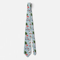 Pinguïn Santa Happy Merry Kerstmis boom patroon