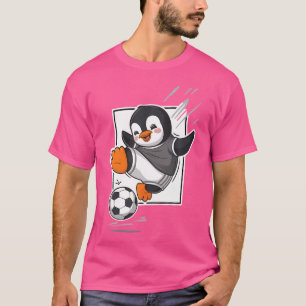 Pinguïn speelt voetbal trapt voetbal Schattige Car T-shirt