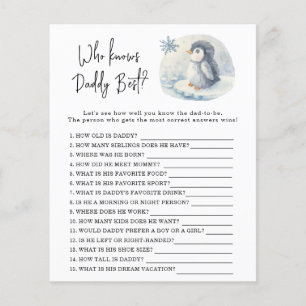 Pinguïn - Spel Wie kent papa het beste