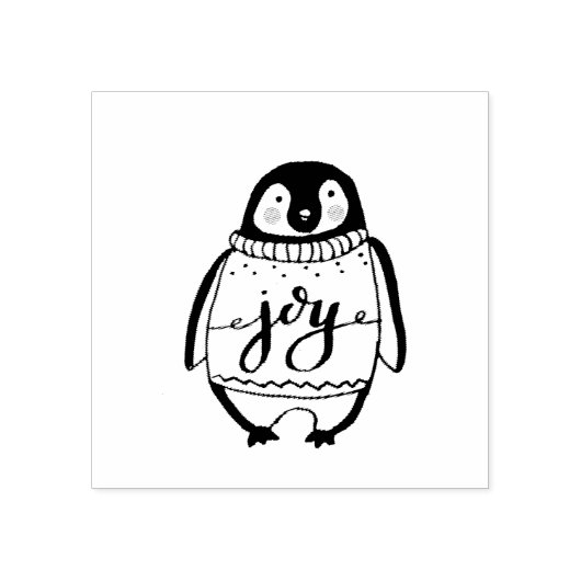 Pinguïn Stamp Rubberstempel (Afrduk)