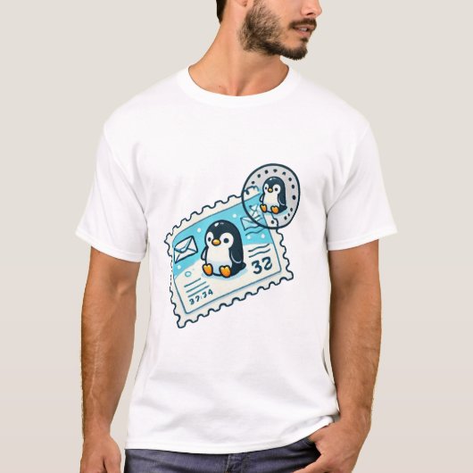 pinguïn stempel t-shirt (Voorkant)