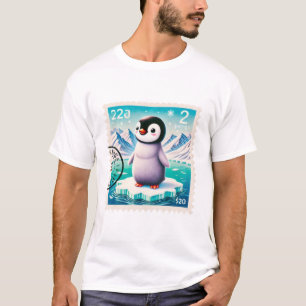pinguïn stempel t-shirt