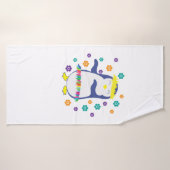 Pinguin tanzt für sein Leben gern Badhanddoek (Badhanddoek)