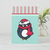 Pinguïn uitnodigingen (Staand voorkant)