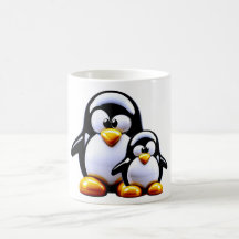 Pinguïn vader en zoon