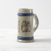 Pinguïn Vader en Zoon Mokken en Steins "Vriendelij (Voorkant rechts)